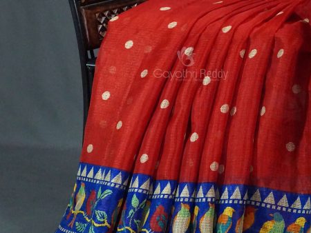 Dark Red Colour With All Over Buttes Semi Silk Kota Saree By Gayathri Reddy Designer Studio Online Hot Sale