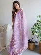 Anouk Mauve-Coloured Ethnic Motifs Embroidered Sequinned Organza Saree Online Sale