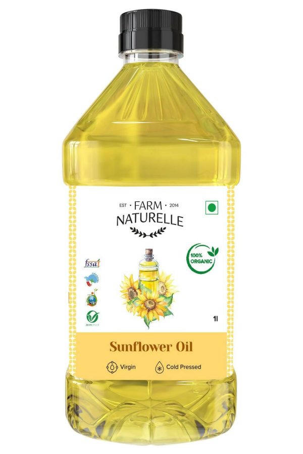 Farm Naturelle Organic Virgin Cold Pressed Sunflower Oil on Sale