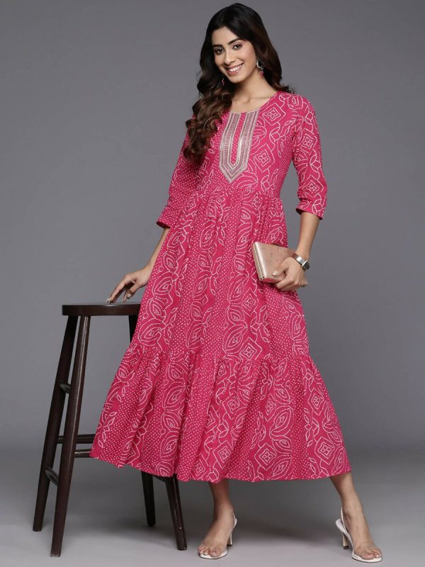 Ahalyaa Women s Traditional wear Dress - Pink Online