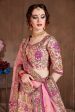 Aastha Fashion Women s Arresting Pastel Pink Colored Bridal Wear Designer Embroidered Lehenga choli Cheap