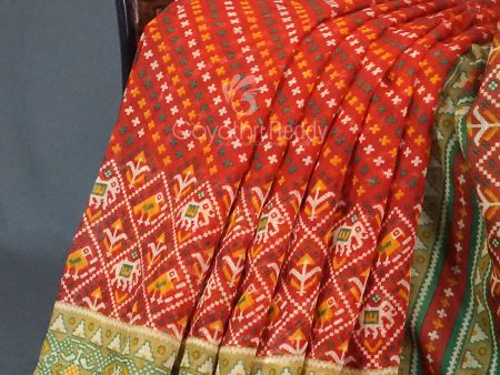 Shades of Orange Bandhni Design Semi Chanderi Saree By Gayathri Reddy Designer Studio Online Hot Sale