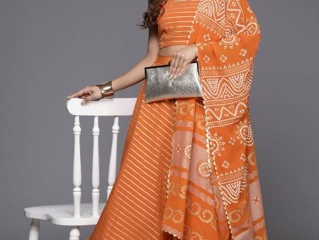 Ahalyaa women s wear Traditional wear lehenga choli - Orange Hot on Sale