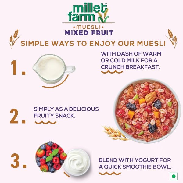 Bagrry s Millet Farm Mixed Fruit Muesli with Jowar and Ragi Discount