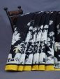 Black And Banana Yellow Colour Block Print Pure Mulmul Cotton Saree By Gayathri Reddy Designer Studio Online now