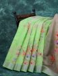 Baby Apple Green Colour Floral Printed Semi Chanderi Saree By Gayathri Reddy Designer Studio Sale