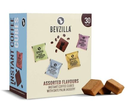 Bevzilla Assorted Flavours Instant Coffee Cubes with Organic Date Palm Jaggery on Sale