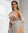 Aastha Fashion Women s Mustard Digital Printed Organza Saree with Blouse For Cheap