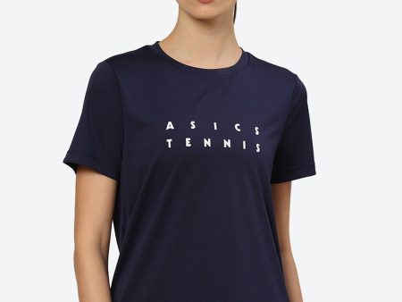 ASICS Women Typography Court Graphic Printed T-shirt Hot on Sale