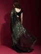 Anouk Black & Gold-Toned Embellished Sequinned Pure Georgette Saree Hot on Sale