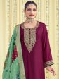 Aastha Fashion Women s Magenta Raw Silk Cording with Resham Thread work Kurta with Trouser & Dupatta Online Hot Sale