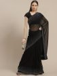 Anouk Black Stone Detail Border Saree Online now