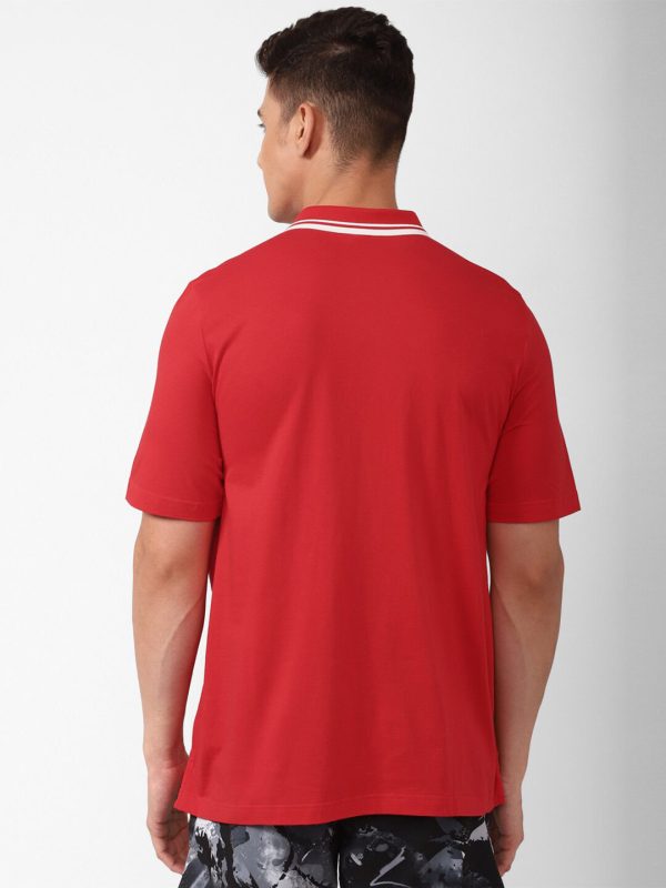 Reebok Cl Var Polo Collar Slim-Fit Pure Cotton T-Shirt Hot on Sale