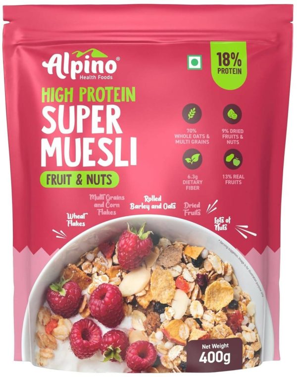 Alpino High Protein Super Muesli Fruit & Nuts Discount