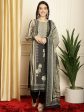 Aastha Fashion Women s Black Pashmina Digital Printed with Embroidered Lace work Kurta with Trouser & Dupatta Online Sale