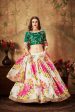 Aastha Fashion Women s Cream Floral Digital Printed Organza Bridal Lehenga Choli For Cheap