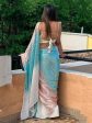 Anouk White & Rose Gold Embellished Sequinned Pure Georgette Saree Supply