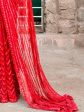 Anouk Red Embellished Sequinned Pure Georgette Saree For Discount