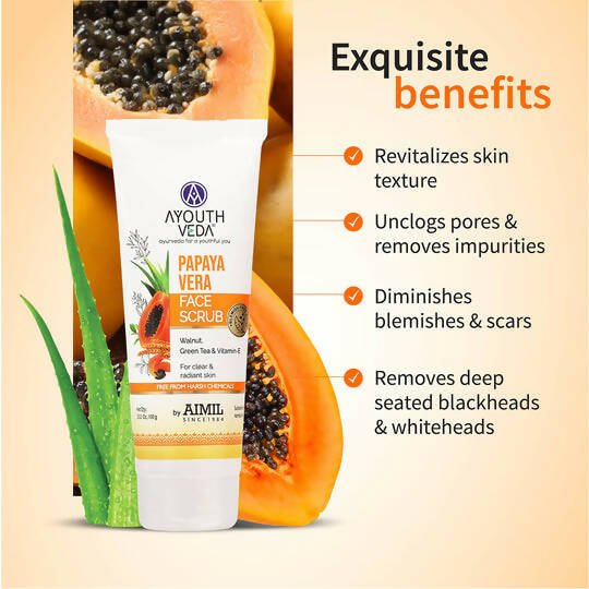 Ayouthveda Papaya Vera Face Scrub on Sale