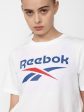 Reebok Brand Logo Printed Bl Crop T-Shirt on Sale