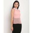 Aastha Fashion Women s Light Pink Georgette Solid Casual Top Fashion