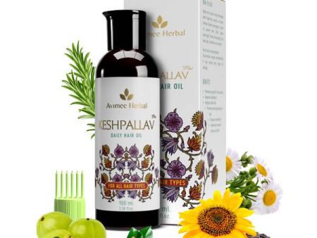 Avimee Herbal Keshpallav Plus Daily Hair Oil For Hair Growth Supply