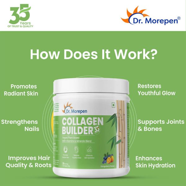 Dr. Morepen Biotin+ Advanced Tablets and Natural Collagen Builder, Orange Berry Flavour Combo Supply