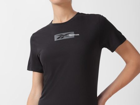 Reebok Brand Logo Printed Round Neck T-Shirt Sale