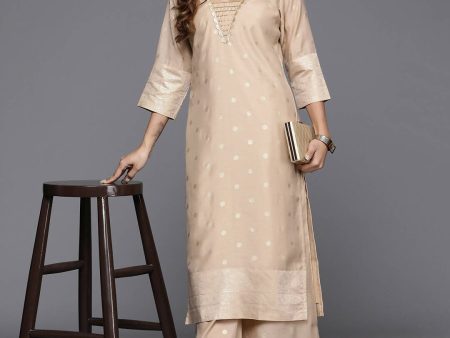 Ahalyaa Women s Traditional wear Kurta Set - Tan Cheap