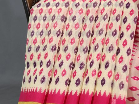 Shades of Rani Pink And Red Colour Blouse Patola Print Semi Chanderi Saree By Gayathri Reddy Designer Studio For Cheap