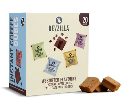 Bevzilla Assorted Flavours Instant Coffee Cubes Pack with Organic Date Palm Jaggery Online Sale