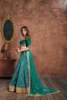 Aastha Fashion Women s Teal Green Sequins Art Silk Wedding Wear Lehenga Choli For Discount