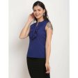 Aastha Fashion Women s Royal Blue Polyester Solid Casual Top Supply