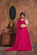 Aastha Fashion Women s Pink Sequins Work Georgette Wedding Wear Lehenga Choli Online Hot Sale