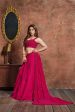 Aastha Fashion Women s Pink Sequins Work Georgette Wedding Wear Lehenga Choli Online Hot Sale