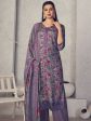 Aastha Fashion Women s Purple Pure Pashmina Digital Print with Jacquard Woven Kurta with Trouser & Dupatta Online Hot Sale