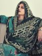 Aastha Fashion Women s Teal Muslin Floral Digital Print with Resham Thread work Kurta with Trouser & Dupatta on Sale