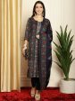 Aastha Fashion Women s Navy Blue Pashmina Floral Digital Printed Kurta with Trouser & Dupatta Sale