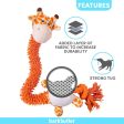 BarkButler Garry The Giraffe Soft Squeaky Plush Dog Toy - Orange Online now