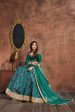 Aastha Fashion Women s Teal Green Sequins Art Silk Wedding Wear Lehenga Choli For Discount