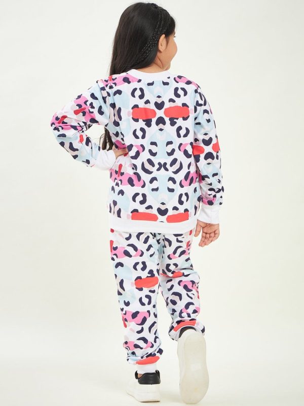 Animal Printed Fleece Tracksuits - Mini Marvels on Sale